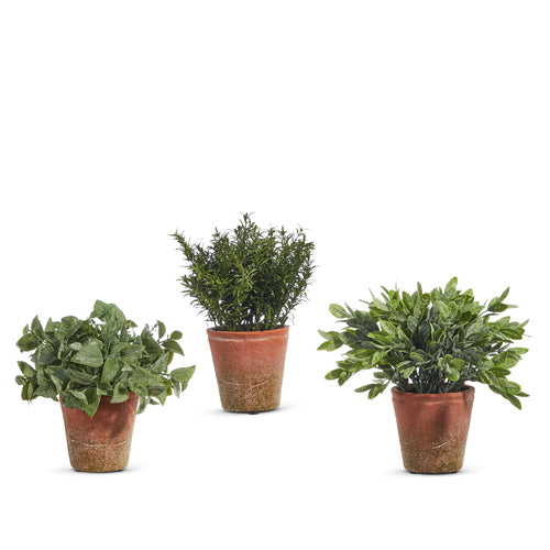 Raz Imports Soft Touch Potted Herb