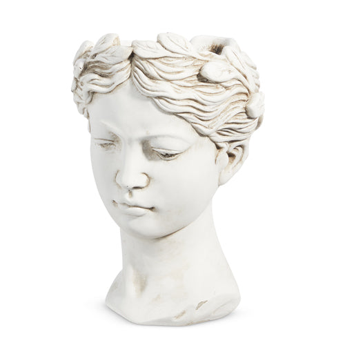 Raz Imports Grey Goddess Head Planter