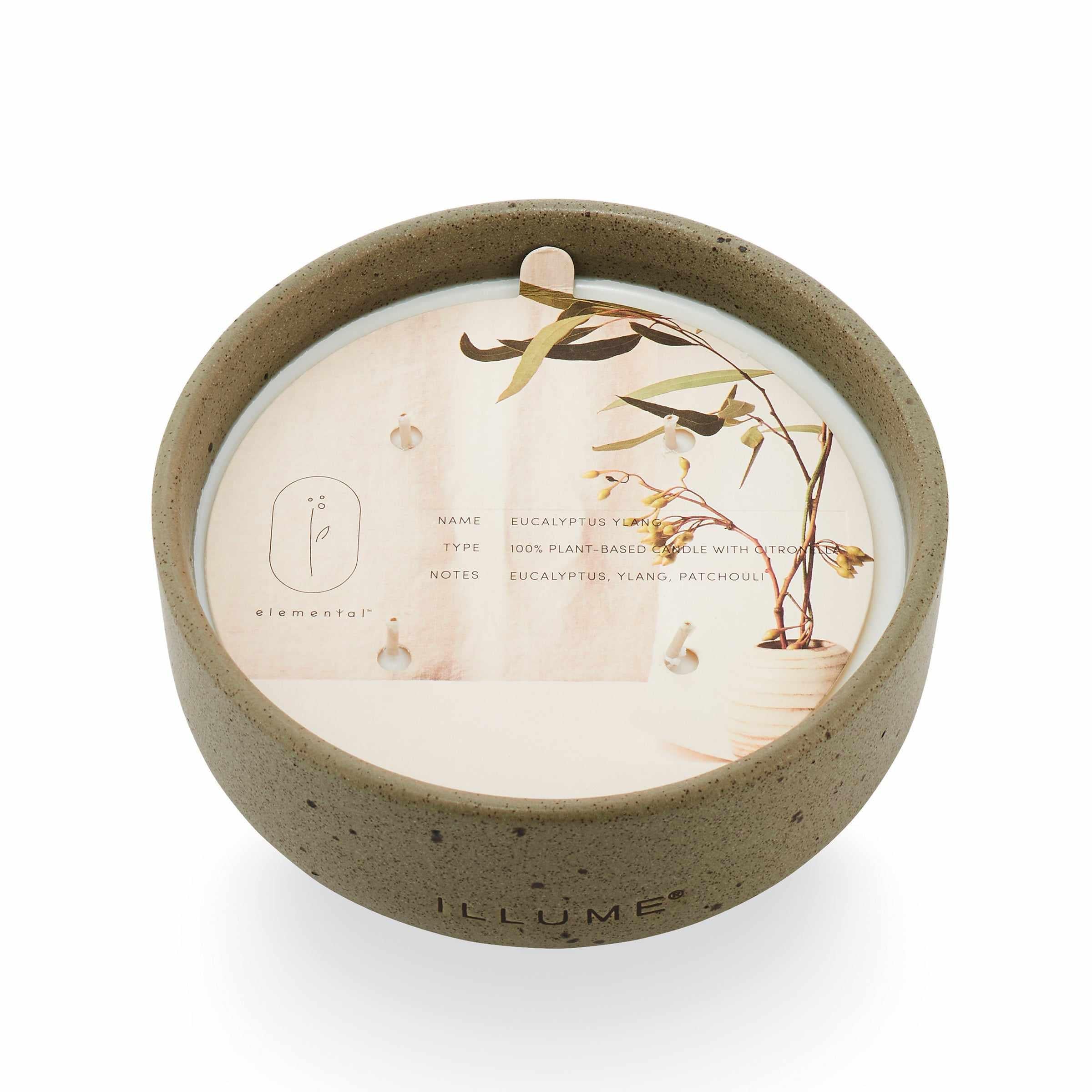 Illume Small Eucalyptus Ylang Outdoor Ceramic Candles