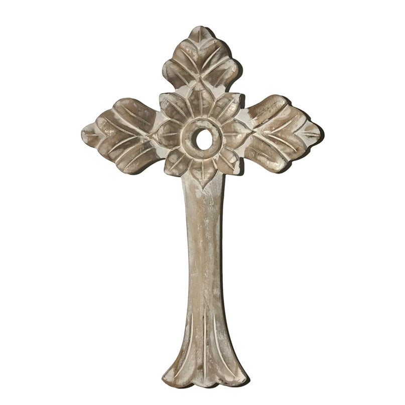 Hand-Carved Wood St. Patrick Wall Cross-Wilco Home-Lasting Impressions