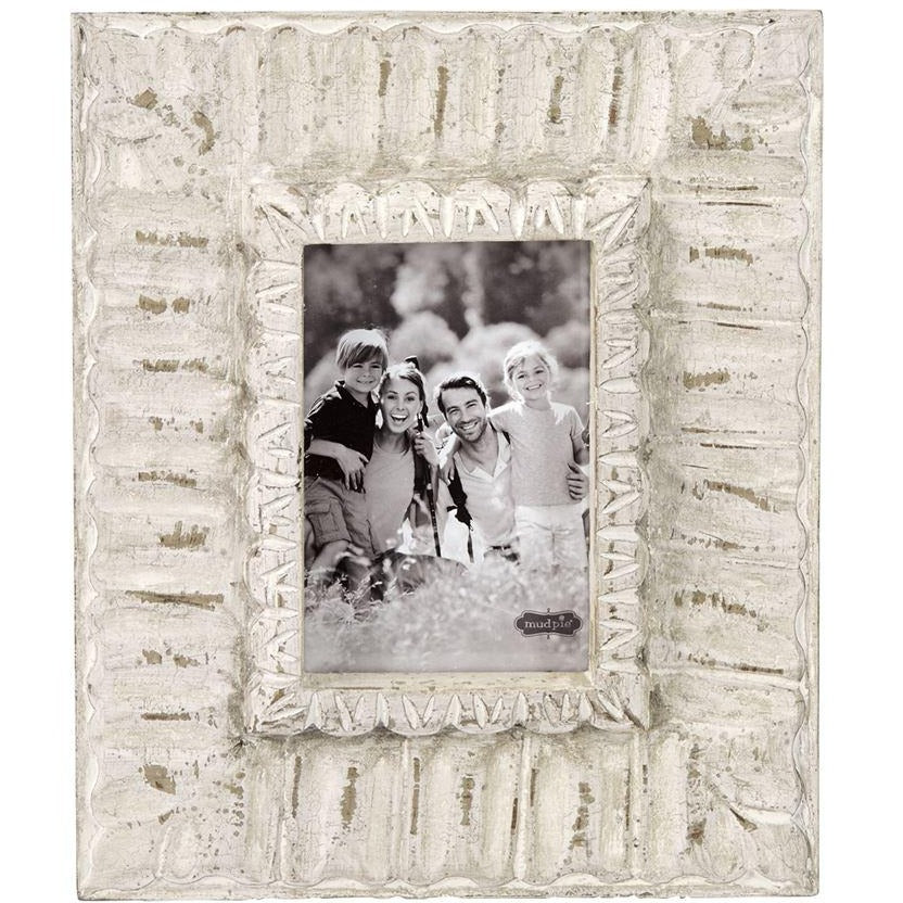 White Ornate Frame by Mudpie