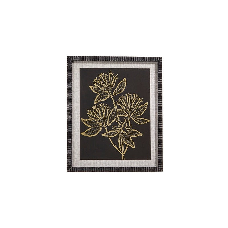 Black Botanical Framed Print