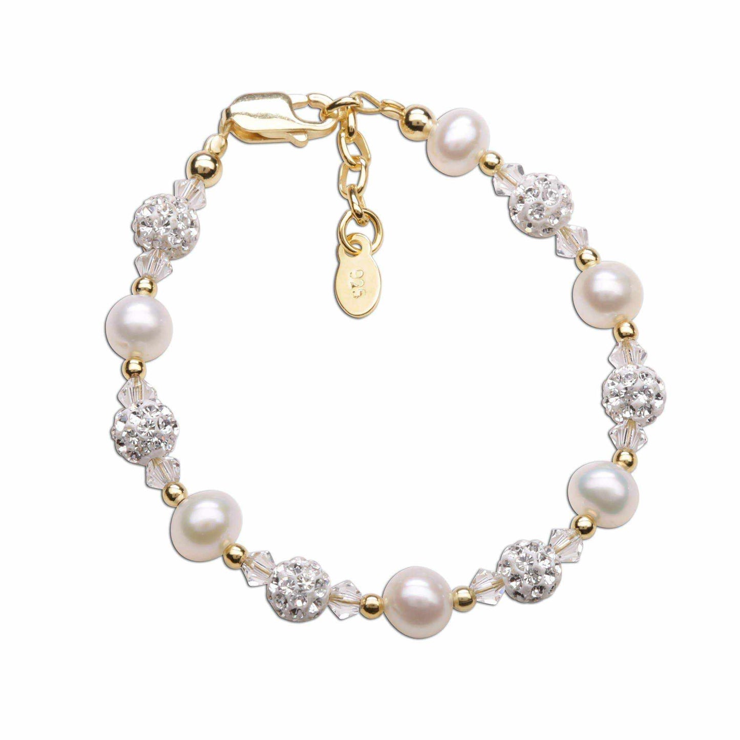 Charlotte | 14K Gold Plated Pearl Baby or Child's Bracelet