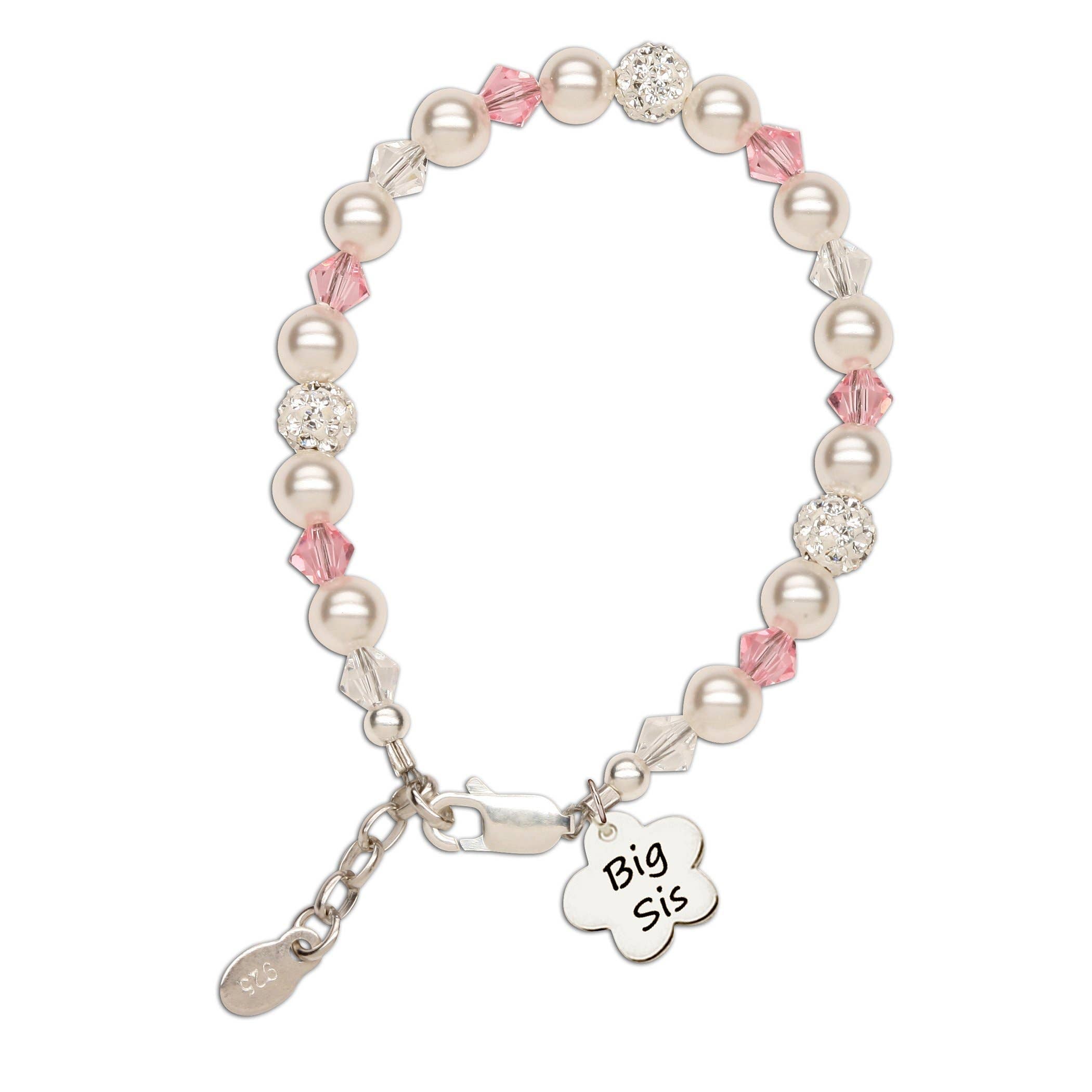 Cherished Moments Big Sis (Flower) Sterling Silver Child's Bracelet