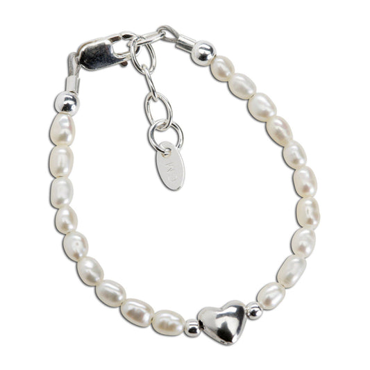 Medium Cherished Moments Destiny - Sterling Silver Pearl Baby & Children's Bracelet