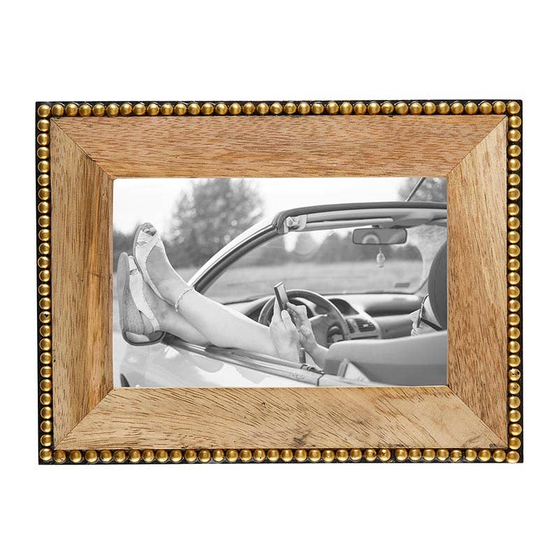 Wooden Beaded Photo Frame