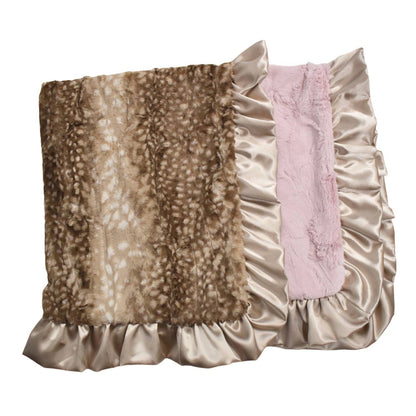 Rockin Royalty Dusty Pink Fawn Luxe Cuddle Blanket Lasting Impressions