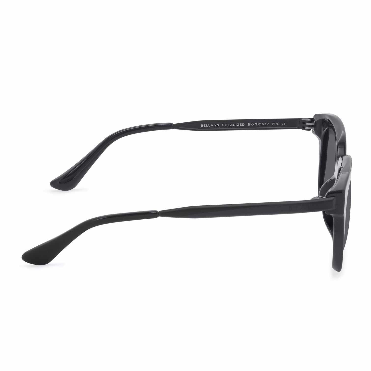 DIFF EYEWEAR Bella XS Black W/ Matte Black + Grey Lens + Polarized