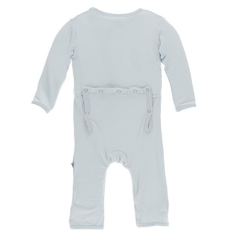 Illusion Blue Basic Coverall with Snaps-Kickee Pants-Lasting Impressions