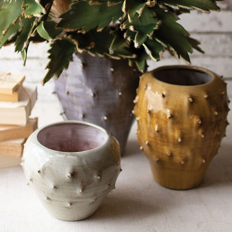 Ceramic Vases with Points-Kalalou-Lasting Impressions