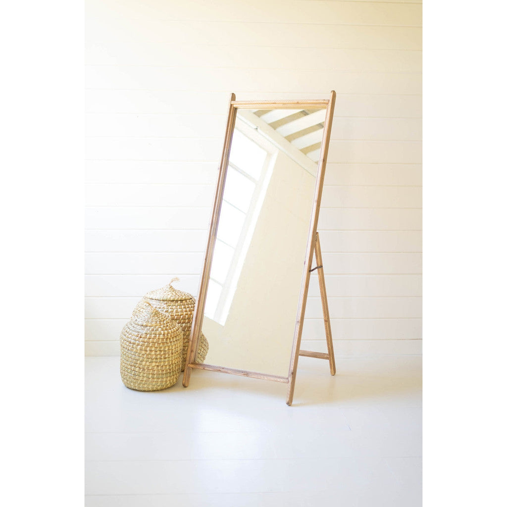 Wood Framed Floor Mirror Kalalou