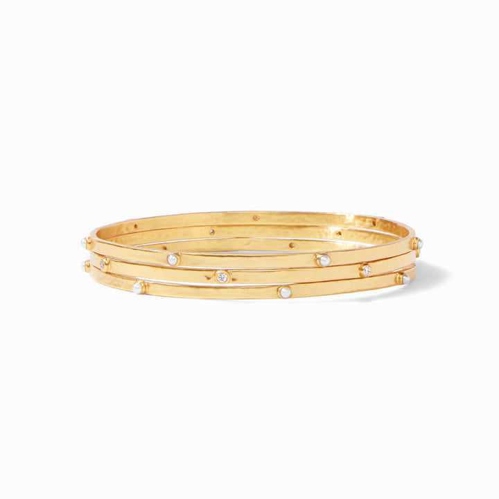 Crescent Stone Bangle, Cubic Zirconia