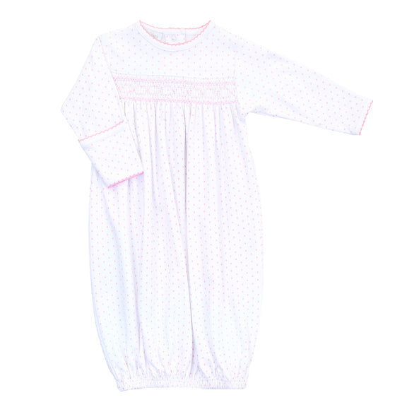 Essentials Mini Dot Smocked Gown