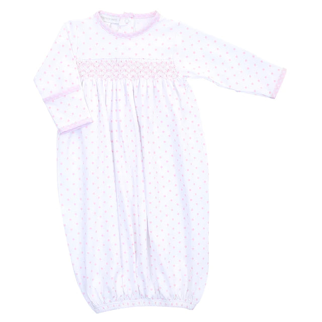 Gingham Dots Essentials Smocked Gown