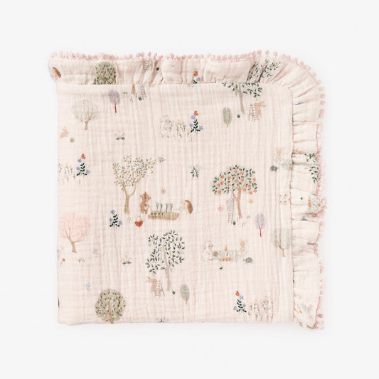 Garden Picnic Organic Muslin Blankie