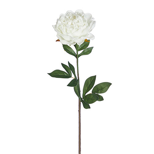 Raz Imports Real Touch White Peony Stem