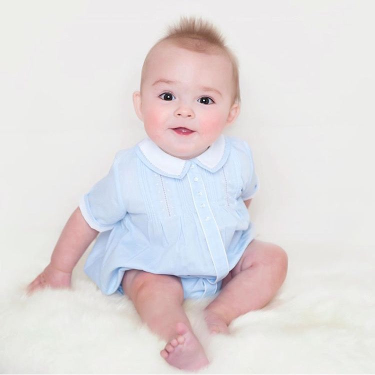 Feltman Brothers Boys Button Front Dot Creeper