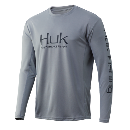 HUK HUK Youth Icon X Long Sleeve in Gray