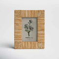 Hand-Woven Rattan Photo Frame