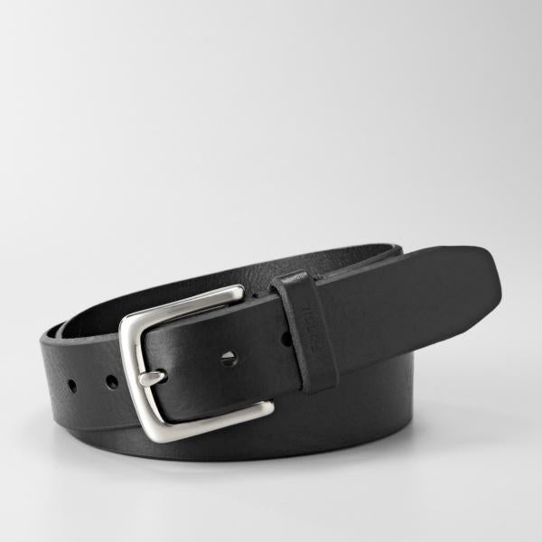 Joe Leather Belt in Black-Fossil-Lasting Impressions