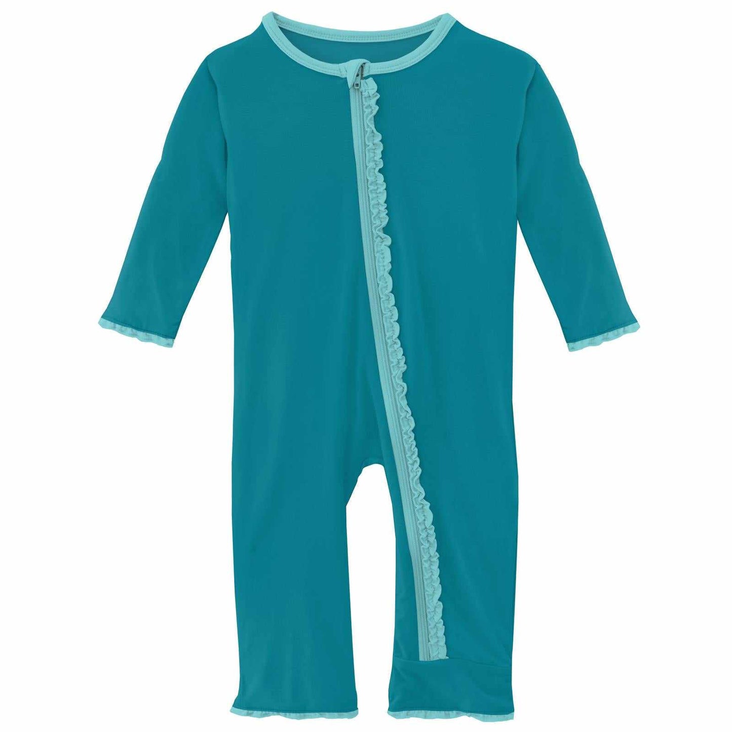 Bay with Iceberg Kickee Pants Muffin Ruffle Coverall with Zipper