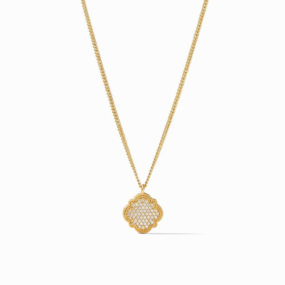 Julie Vos Odette Pave Solitaire Necklace