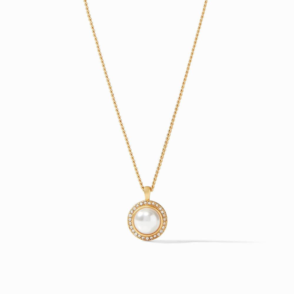 Julie Vos Odette Pearl Solitaire Necklace