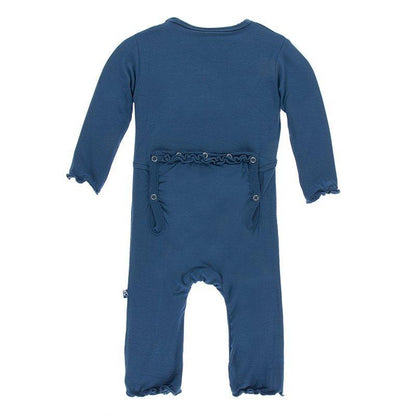 Twilight Solid Classic Ruffle Coverall with Snaps-Kickee Pants-Lasting Impressions