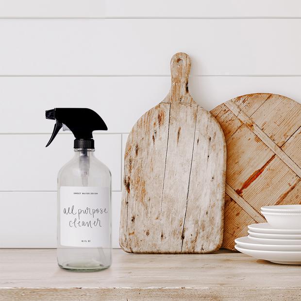 Clear Glass All Purpose Spray Bottle