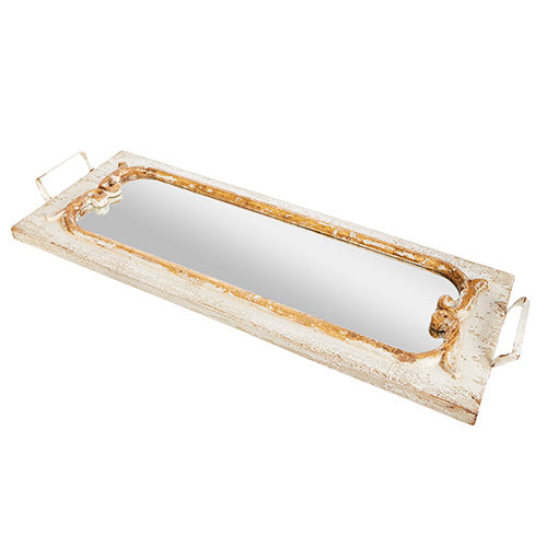 Cream Mirrored Tray