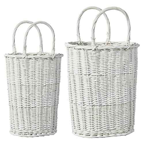 White Handled Basket