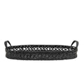 Hand-Woven Rattan Tray with Handles