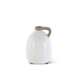 White Ceramic Jugs w/Unglazed Handle