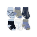 Non-Skid Turn Socks 6 Pair Pack