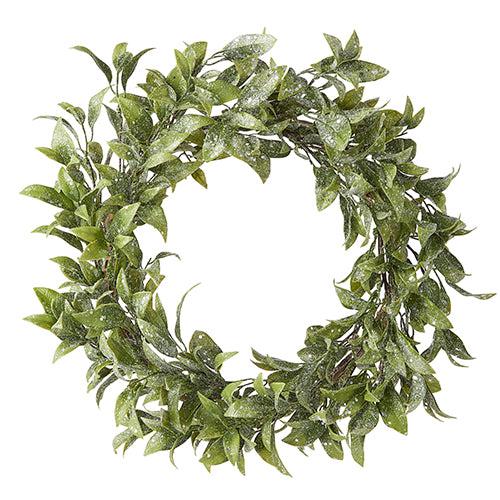 Iced Laurel Leaf Wreath