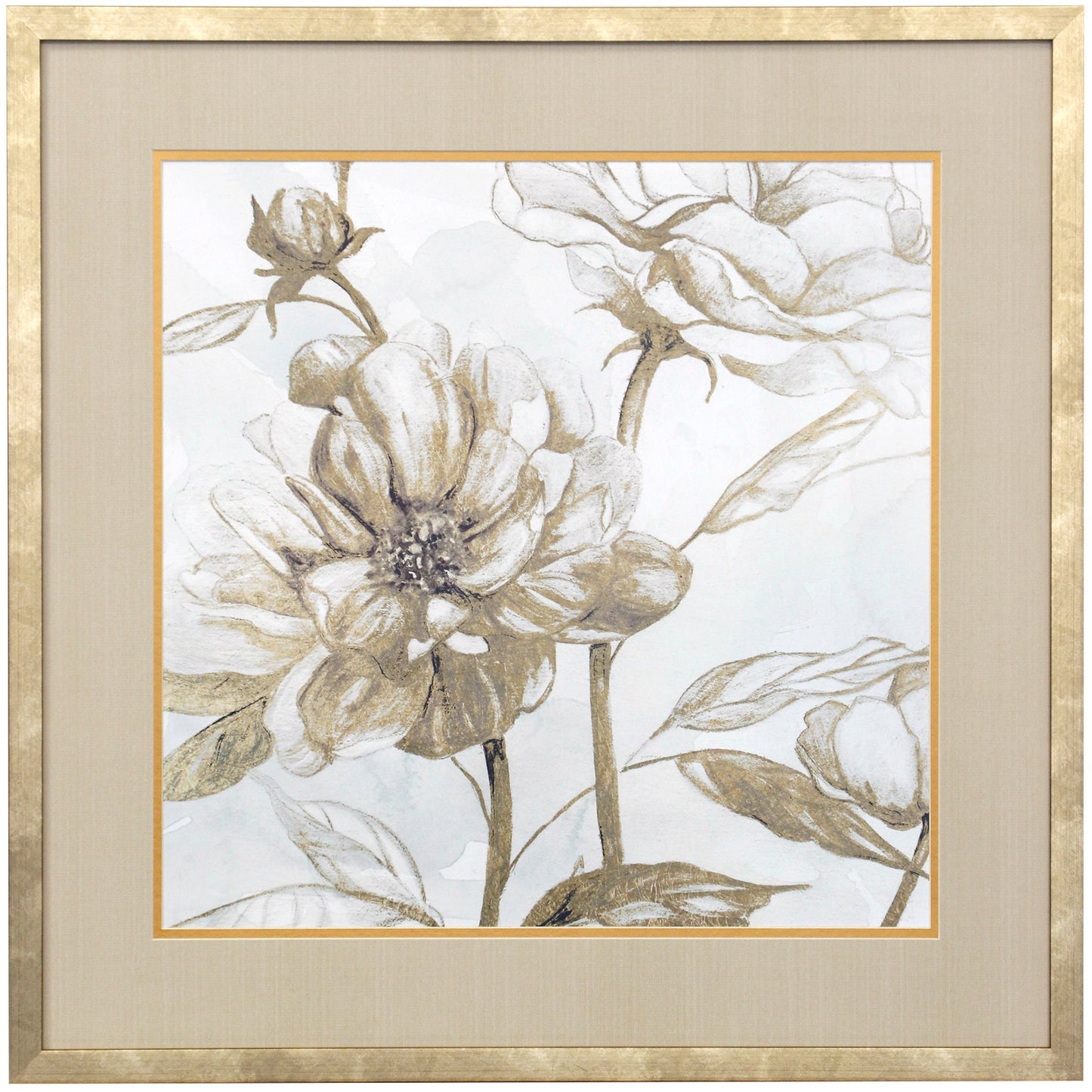 Peony Glitz Framed Prints