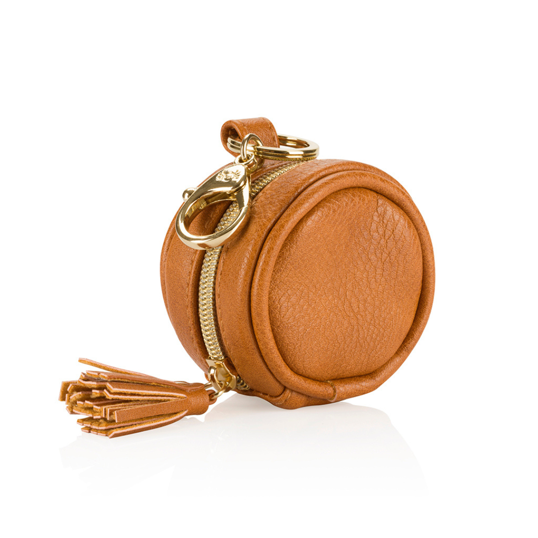 Cognac Diaper Bag Charm Pod Keychain