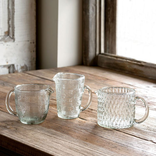 Collected Patterned Glass Pouring Cups