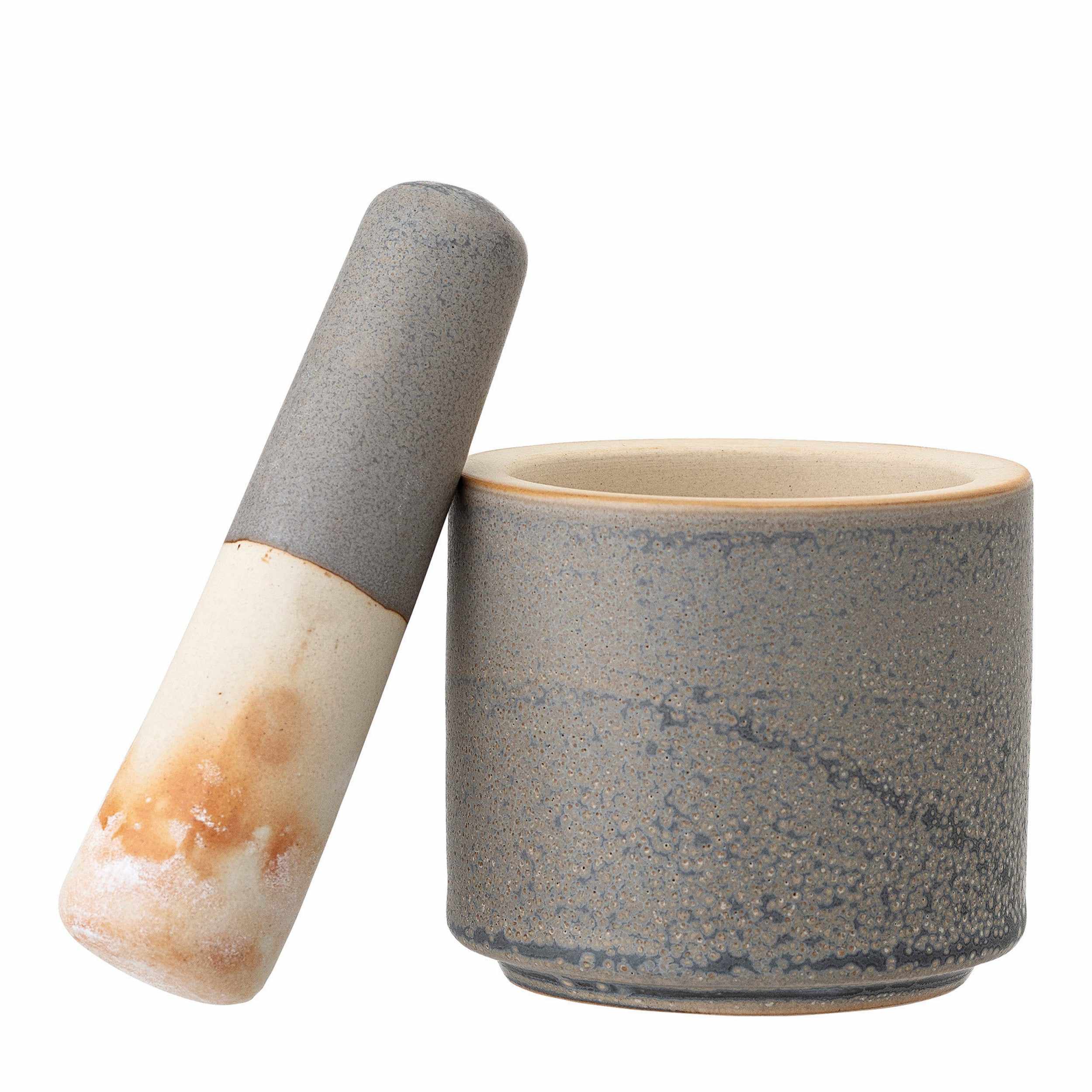 Bloomingville Stoneware Mortar and Pestle, Set of 2