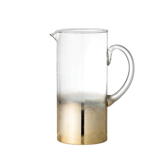 Glass Pitcher, Gold Ombre Finish