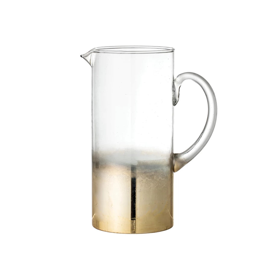 Glass Pitcher, Gold Ombre Finish | Bridal Shower Lieza Klein & Dylan Robbins
