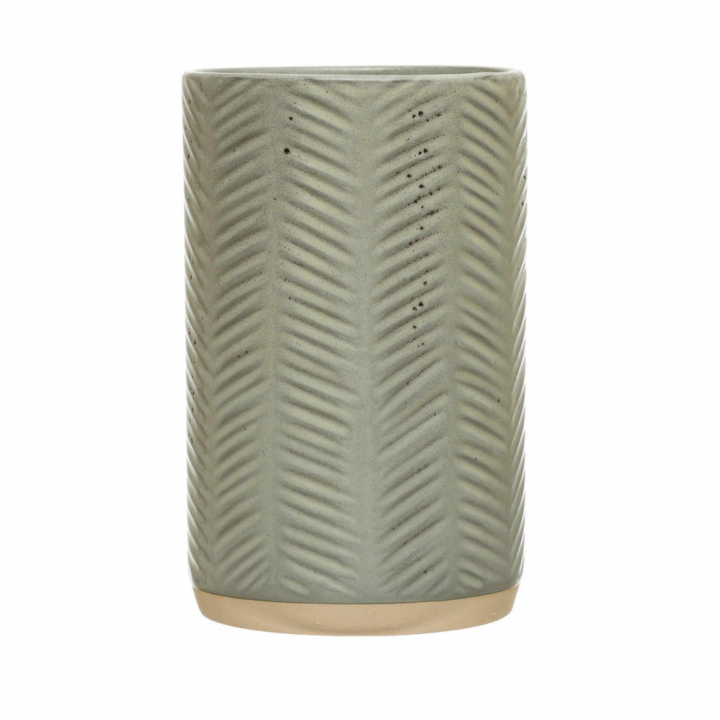 Debossed Stoneware Crock