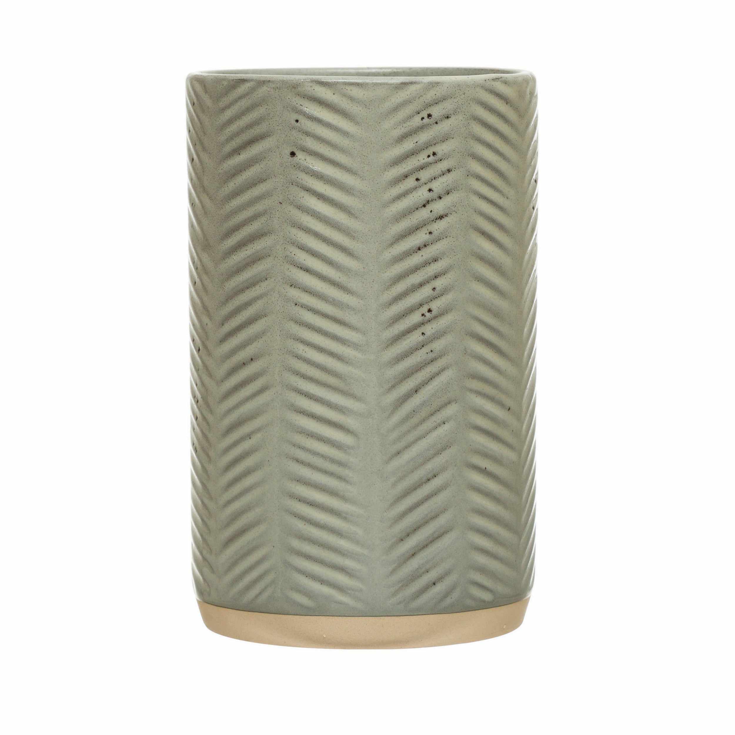 Debossed Stoneware Crock