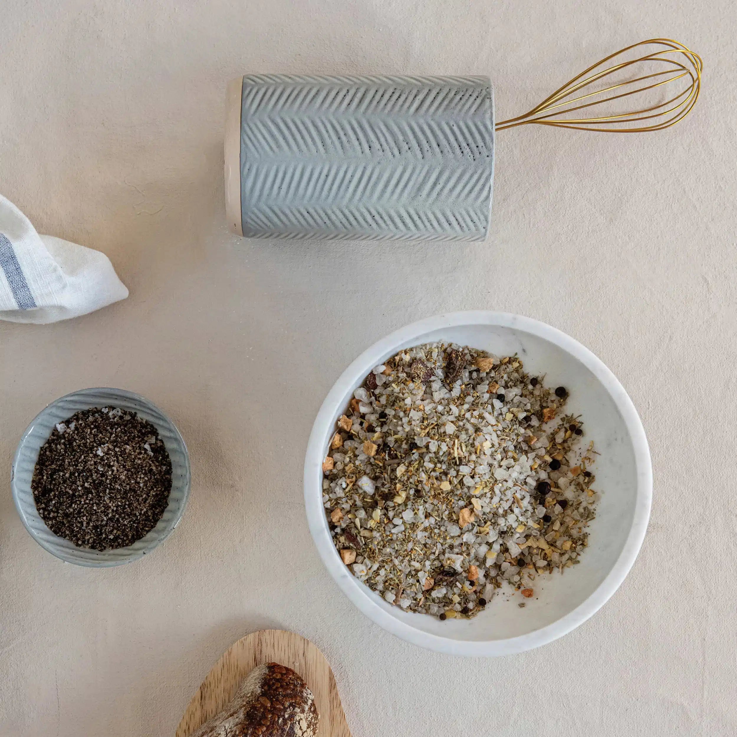 Debossed Stoneware Crock