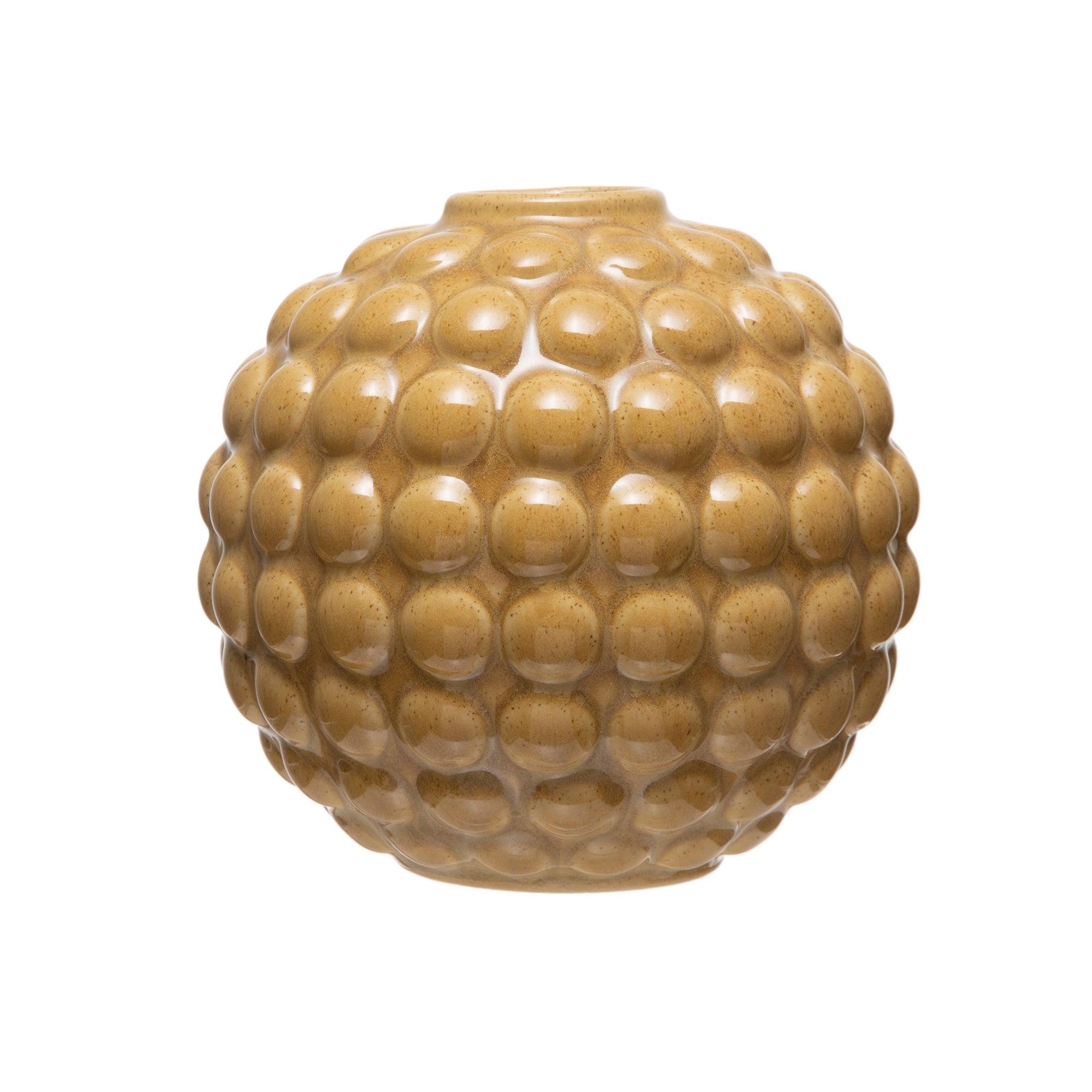 Bloomingville Round Embossed Stoneware Vase