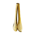 Stainless Steel Slotted Tongs, Gold