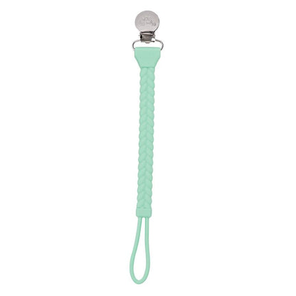Sweetie Strap Silicone One-Piece Pacifier Clip - Mint Braid-Itzy Ritzy-Lasting Impressions