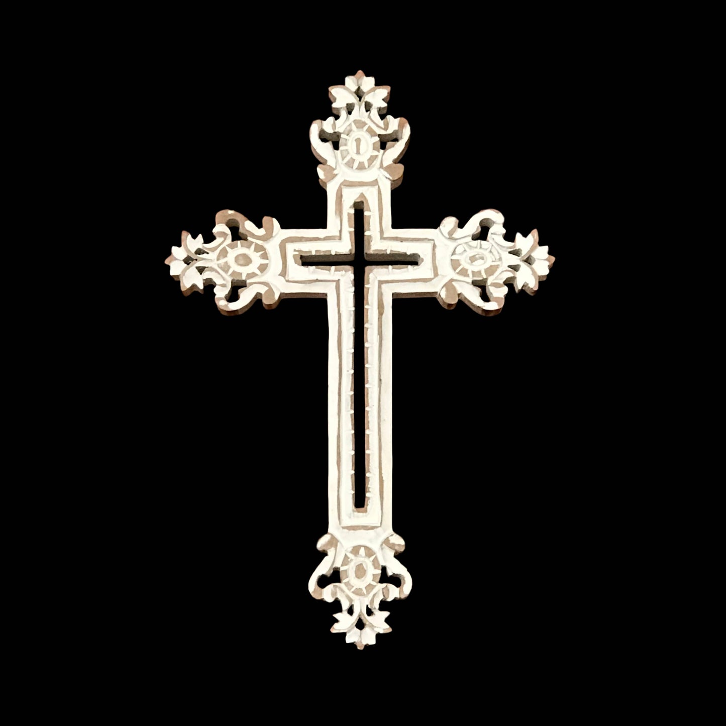 Royal Orleans Wall Cross-Whitewashed Finish