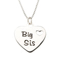 Cherished Moments Sterling Silver Big Sis Heart Necklace for Girls & Sisters