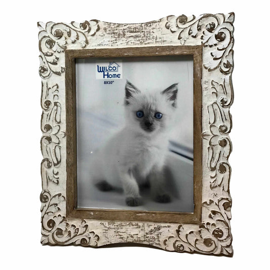 Ovilla Hand-Carved Wood Photo Frame/Fold Out Stand